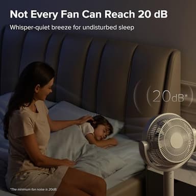 Levoit Standing Fan for Bedroom, CirculAir 120° Oscillating, Quiet 20dB, 9 Speeds, 4 Modes, DC Motor, 2 in 1 Pedestal & Tabletop, 82ft, Remote Control, Sensor, 9H Timer, 908CFM Ultra-High Airflow - Image 4