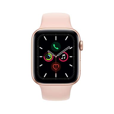 Apple Watch Series 5 (GPS, 40MM) - Gold Aluminum Case with Pink Sand Sport Band (Renewed) - Image 2