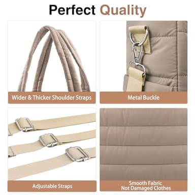 KUBYA Diaper Bag Tote, Baby Diaper Tote Bags Crossbody Hospital Travel Large Mommy Bag, with Silicone Pacifier Case - Image 4