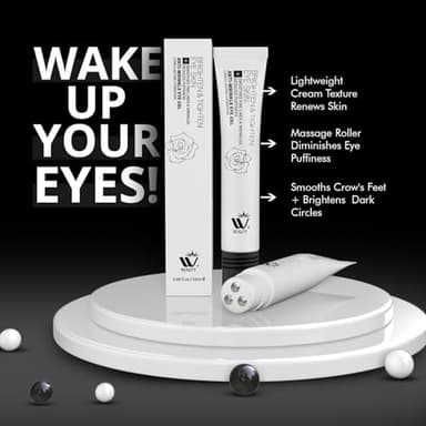 WBM Eye Cream with Metal Roller | Anti-Aging Eye Treatment for Dark Circles, Puffiness & Wrinkles | Hyaluronic Acid, Retinol & Niacinamide | Hydrating & Cooling Under Eye Cream | 20ml - Image 10