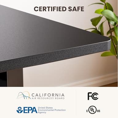 ErGear 63" x 55" Dual Motor L Shaped Standing Desk, Electric Height Adjustable, Extra Large Desktop, Interchangeable Installation of Left and Right Desktops, Suitable for Home Office, Black - Image 9