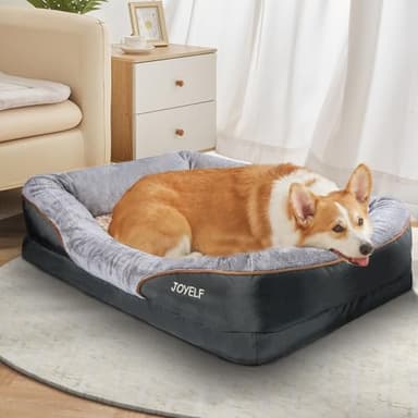 JOYELF XLarge Memory Foam Dog Bed, Orthopedic Dog Bed & Sofa with Removable Washable Cover and Squeaker Toy as Gift - Image 8