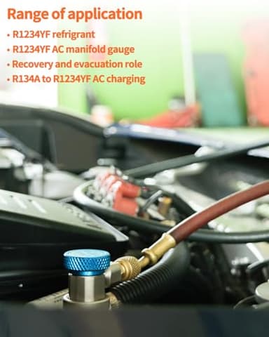 R1234YF Adapter, R1234YF to R134A Quick Coupler, 1234yf to 134a Quick Coupler, High Low Side Connector Conversion Kit AC Charging for R1234yf Refrigerant Air Conditioning System Hose Fitting - Image 6