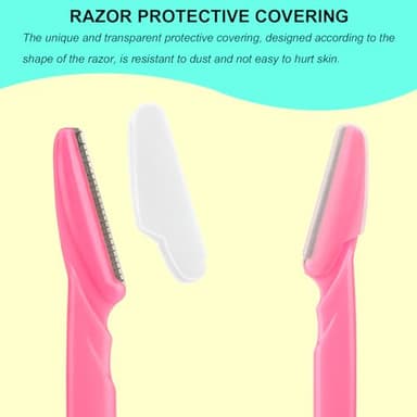 66 Eyebrow Razor and Face Razor for Women and Men, Eyebrow Hair Trimmer and Shaver with Protective Cover,Safe and Newbie Friendly - Image 2