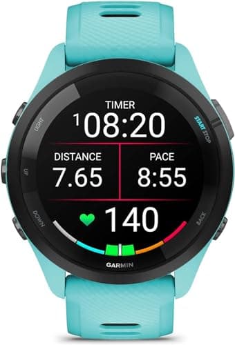 Garmin Forerunner 265 Running Smartwatch, Colorful AMOLED Display, Training Metrics and Recovery Insights, Aqua and Black (Renewed) - Image 2