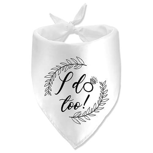 I Do Too Wedding Engagement Dog Bandana Pet Bandanas Accessories for Dog Lovers Pet Scarf Bridal Shower Gift - Image 1