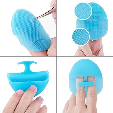 INNERNEED Super Soft Silicone Face Cleanser and Massager Brush Manual Facial Cleansing Scrubber Handheld Wash Pad for Sensitive, Delicate, Dry Skin (Pack of 4) - Image 8