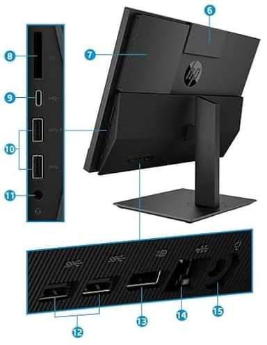 HP ProOne 600 G4 All-in-One Desktop Computer PC with 21.5-inch FHD Monitor, Core i5-8400T up to 3.3GHz, 8GB RAM, 256GB SSD, Keyboard and Mouse, WiFi, Windows 11 Pro (Renewed) - Image 3