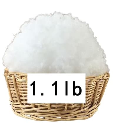JOYLION Cotton and Polyester Fiberfill Stuffing for Stuffed Animals Crafts Pillows and Decorations 1.1 lb Snow Fluff Batting - Image 1