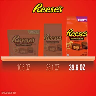 REESE'S Miniatures Milk Chocolate Peanut Butter Cups, Candy Party Pack, Halloween Candy, 35.6 oz - Image 4