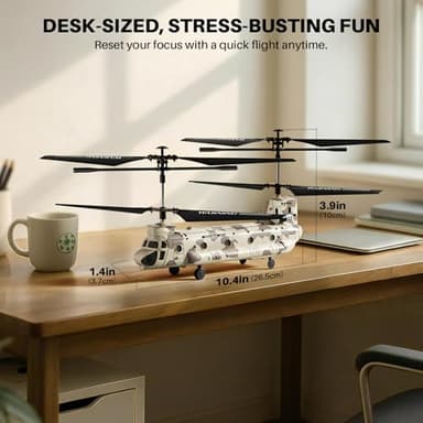 SYMA Remote Control Helicopter, S52H Military Transport RC Helicopters with Altitude Hold, One Key take Off/Landing, LED Light, Low Battery Reminder, Army Toys for Kids and Military Fans - Image 8