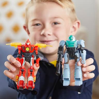 Transformers EarthSpark Cyber-Combiner Terran Twitch and Robby Malto Robot Action Figures, Interactive Toys for Boys and Girls Ages 6 and Up - Image 3