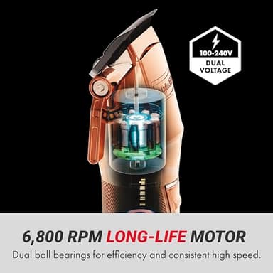 BaBylissPRO ROSEFX+ Professional Barber Cord/Cordless Hair Clippers for Men, All Metal, Lithium Battery with 3-Hour Runtime, Rose Gold - Image 5