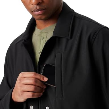 BASS OUTDOOR Men's Storm System Water Resistant Breathable Barn Jacket with Wind Proofing Standard, Black Beauty - Image 5