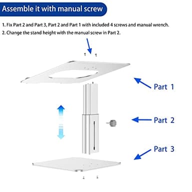 BESIGN LSX6N Laptop Stand, Ergonomic Adjustable Notebook Riser Holder, Computer Stand Compatible with Air, Pro, Dell, HP, Lenovo More 10-15.6" Laptops, Silver - Image 5