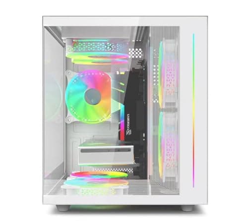 suevery Pre Built Gaming PC RTX 4060 8G AMD Ryzen7 5700X(8Cores 3.4G UP to 4.6G) 1T SSD 32G RAM WI-FI 6 VR Business Desktop Computer White 4K - Image 1