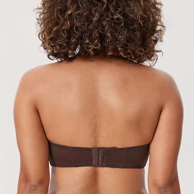 DELIMIRA Women's Underwire Contour Multiway Full Coverage Strapless Bra Plus Size Hazelnut 38C - Image 2