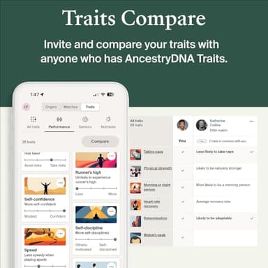 AncestryDNA + Traits Genetic Test Kit: Personalized Genetic Traits, DNA Ethnicity Test, Origins & Ethnicities, Complete DNA Test, Ancestry Reports - Image 5