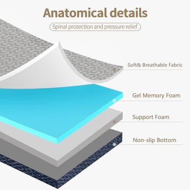 Folding Mattress Twin,6 inch Memory Foam Tri Fold,Portable Bed with Washable Cover, Guest Bed Portable Foldable Mattress Topper for Camping, Road Trip,Travel(38"×75"×6") - Image 8