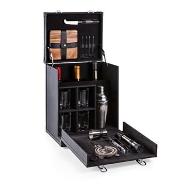 LEGACY - a Picnic Time brand, Hamilton Bartender Kit, Cocktail Set, Portable Bar Case with Cocktail Shaker Set, (Black) - Image 2