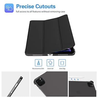 ProCase Cover for iPad Pro 11 Inch Case 2022/2021/2020/2018, Slim Stand Hard Back Shell Smart Cover for iPad Pro 11 4th Gen 2022/3rd Gen 2021/ 2nd Gen 2020/1st Gen 2018 -Black - Image 5