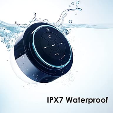 XLeader, Upgraded, Pro Shower Speaker, Certified IPX7 Waterproof Bluetooth Speaker with Suction Cup, Hook Clip, Built-in Mic, Crystal Sound&Rich Bass, up to 12H Playtime, Ideal Gifts - SoundAngel Mate - Image 7
