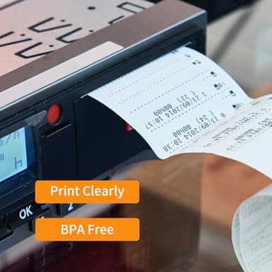 PAPRMA 3 1/8'' x 119ft' Thermal Paper Receipt 50 Rolls, Receipt Paper POS Cash Register Paper for Credit Card Machine Square Terminal Printer - Image 4