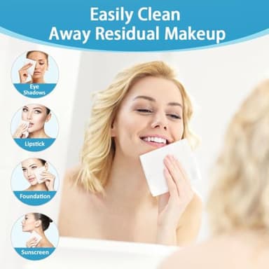 HOMEXCEL Face Towels, 100 Count (2 Box) Disposable Face Towelettes, Biodegradable Makeup Remover Dry Wipes, Super Soft Clean Facial Towels Wash Cloth for Sensitive Skin - Image 2