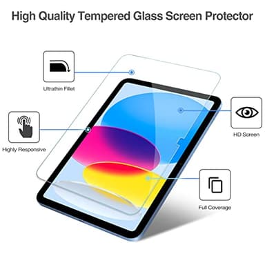 ProCase 2 Pack Screen Protector for iPad A16 2025 11th/10th 2022 Generation (11-inch/10.9), Tempered Glass Film Guard -Clear - Image 4