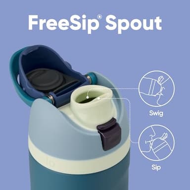 Owala FreeSip Insulated Stainless Steel Water Bottle with Straw, BPA-Free Sports Water Bottle, Great for Travel, 24 Oz, Denim - Image 2