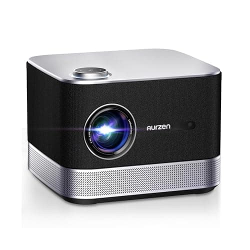 3-in-1 Projector 4K Supported, AURZEN BOOM 3 Smart Projector with WiFi and Bluetooth, 3D DoIby Audio & 36W Speakers, Auto Focus & Keystone, Netflix Official 500 ANSI Home Outdoor proyector, Black - Image 1