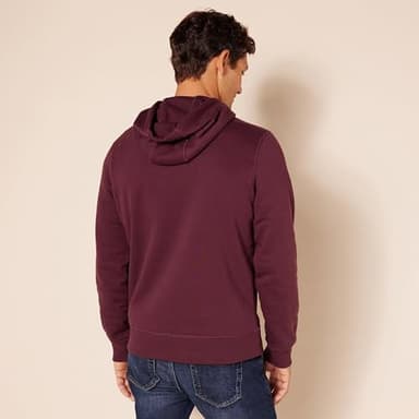 Amazon Essentials Men's Pullover Sweatshirt Hoodie, Big & Tall Options Available, Burgundy, X-Large - Image 3