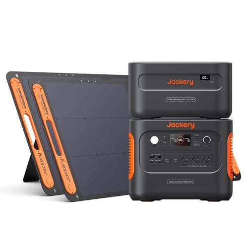 Jackery 1000 Plus Solar Generator Kit - 2528Wh Portable Power Station, 2x100W Solar Panels, 2000W Output - For RV, Camping, Emergencies - Image 1