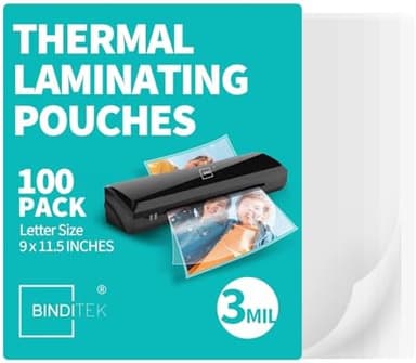 Binditek 100 Pack 3 Mil Thermal Laminating Pouches, 9x11.5 Inches Laminating Sheets, for Letter Size, Ultra Clear, Glossy, Hold 8.5x11 Inches, Heat Seal, Office School Supplies - Image 3