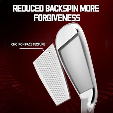 PGM Men's Oversea 9/12 Pieces Complete Golf Club Set with High-Strength Thin Face Design 460cc Driver High Forgiveness Ideal for Beginners - Image 6