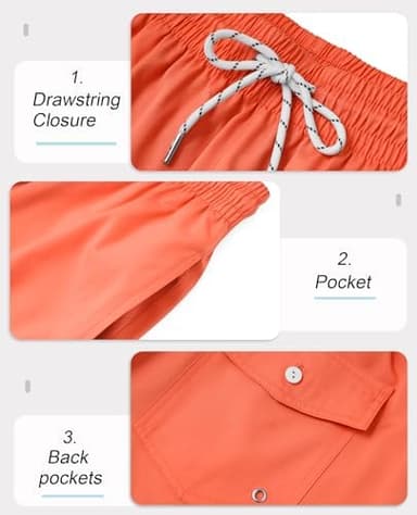Gleeease 5inch Mens Swim Trunks: 2 in 1 with Compression Liner Pockets Drawstring Stretch Quick Dry Lined Funny Beach Pool - Image 5