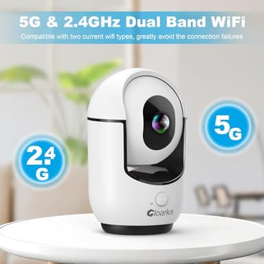 2K Indoor Camera, 5/2.4 GHz WiFi Pan/Tilt Security Camera with AI Motion Detection, One-Click, Wired Baby/Pet Camera with 2-Way Audio, 24/7, Siren Alarm, TF/Cloud Storage - 4 Pack - Image 2