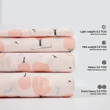 Duomiaomiao 2.5 TOG Toddler Sleep Sack 3-4T 100% Cotton Winter Side Open Zipper Baby Sleep Sack with Feet, Warm Toddler Wearable Blanket - Image 7