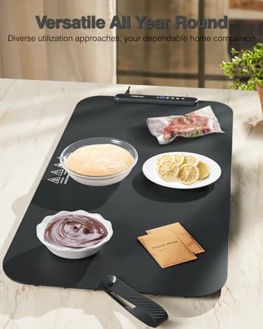 Food Warming Mat, iTRUSOU 27.5x16'' Electric Warming Tray with 7 Temp-Settings, Switchable Fahrenheit/Celsius, 99h Timer, Foldable Food Warmer Keep Food Warm at Buffet, Party, Sabbath, Daily Use - Image 7
