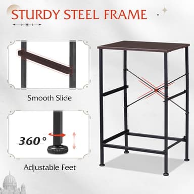 WLIVE Night Stand Set 2, Dresser and Nightstand Sets, Small Dresser for Bedroom with 2 Drawers, End Table with Fabric Bins for Closet, Bedside Furniture, College Dorm, Dark Grey - Image 8