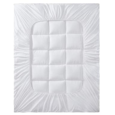 Queen Mattress Topper Extra Thick Pillow Top 3D Fiber Fill Mattress Topper with 100% Cotton Cover - Enhance Sleep Quality with Pressure Relief and Temperature Regulation, Queen - Image 6