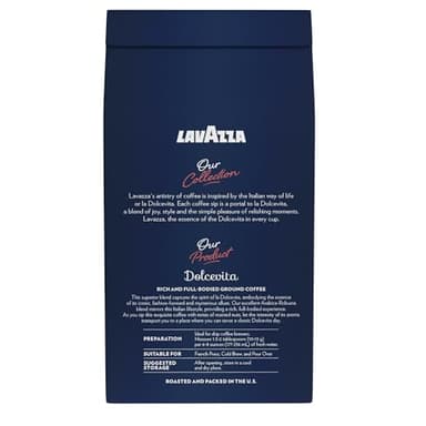 Lavazza Classico Ground Coffee Blend, Medium Roast, Authentic Italian, Blended And Roasted in Italy, Non GMO, Value Pack, A Full bodied with rich flavor and notes of dried fruit, 20 Ounce - Image 4