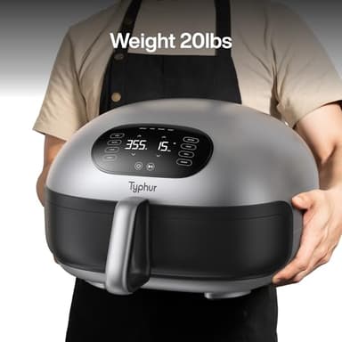 Typhur Dome 2 Air Fryer, Extra Large Airfryer with Superior Airflow, Self-cleaning Smart Digital Fryer with PFAS free Basket for Quick Easy Meals, Fits a 12" Pizza or 4-Slice Toast - Image 7