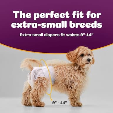 Inspire Pet Care Dog Diapers Female Dogs | Bulk Value Doggie Incontinence, Accidents, for Heat, Pee or Period and Housebreaking (X-Small (50 Count)) - Image 2