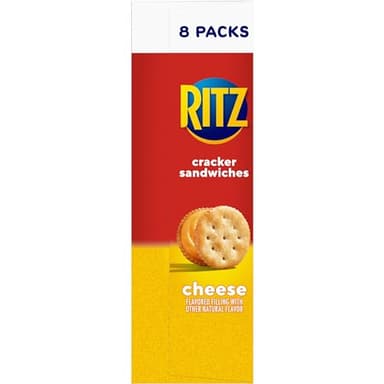 RITZ Cheese Sandwich Crackers, Lunch Snacks, 48 Snack Packs (6 Boxes, 6 Crackers Per Pack) - Image 16