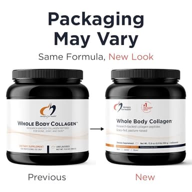 Designs for Health Whole Body Collagen Powder - Hydrolyzed Collagen Peptides Powder for Skin, Joint + Bone Health - Fortigel, Fortibone & Verisol Collagen for Women & Men, Unflavored (30 Servings) - Image 2
