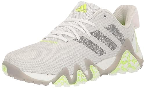 adidas Men's CodeChaos 22 Spikeless Golf Shoes, Footwear White/Grey Three/Lucid Lemon, 8 - Image 1