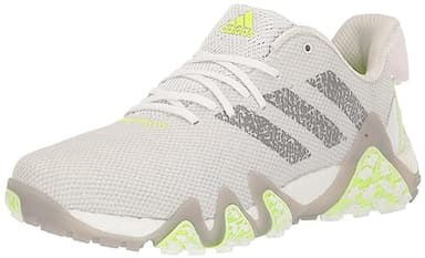 adidas Men's CodeChaos 22 Spikeless Golf Shoes, Footwear White/Grey Three/Lucid Lemon, 8 - Image 1