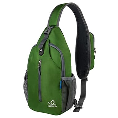 WATERFLY Crossbody Sling Backpack Sling Bag Travel Hiking Chest Bag Daypack - Image 1