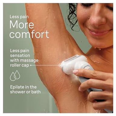 Braun Silk-épil 9 Epilator, Pivoting Head, Wet and Dry, Includes Body Trimmer, Shaver Head and Trimmer Comb,SES9-441 - Image 6